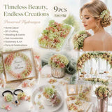 Warm Mixed Shade Preserved Hydrangea Craft Accessory Bundle Set of 9 Boxes In Australia - Darrahopens