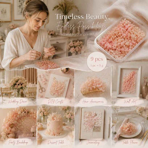 Hibiscus Gradient Preserved Hydrangea Dried Flower DIY Arrangement Kit 9 Boxes In Australia - Darrahopens