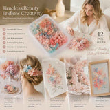 Dreamy Gradient Preserved Hydrangea Large Bulk DIY Craft Flower Kit 12 Boxes ×5g In Australia - Darrahopens