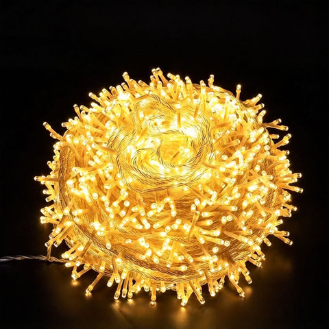 Extra‑High‑Quantity LED Twinkle Fairy Lights Plug‑in, Suitable For Large‑Area Courtyard & Park Decoration, Christmas Outdoor Grand Scene Light, 100M 2000Leds Warm White In Australia - Darrahopens