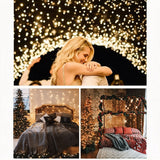 Mass‑Quantity Plug‑in Pure White LED Star Twinkle Lights, For Park, Villa Courtyard Large‑Area Lighting Project, Christmas Grand Outdoor Decoration, 100M 2000Leds Cool White