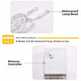 Mass‑Quantity Plug‑in Pure White LED Star Twinkle Lights, For Park, Villa Courtyard Large‑Area Lighting Project, Christmas Grand Outdoor Decoration, 100M 2000Leds Cool White