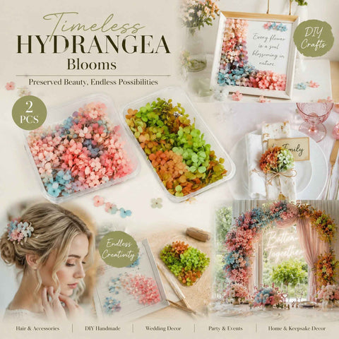 Dreamy Tone & Hibiscus Tone Preserved Hydrangea Bouquet Making Craft Supply 2 Pack In Australia - Darrahopens