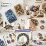 Blue Purple Shade & Agate Blue Preserved Hydrangea Handcraft Floral Supply Set of 2 Boxes In Australia - Darrahopens