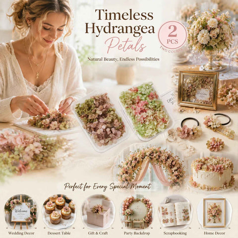 Agate Blue & Warm Mixed Shade Preserved Hydrangea DIY Craft Dried Flower Pack of 2 Boxes In Australia - Darrahopens