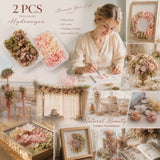 Agate Blue & Champagne Tone Preserved Hydrangea Wedding DIY Accessory Kit 2 Boxes In Australia - Darrahopens