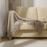 1150g Extra Large Pineapple Knit Throw 150x250cm Dusty Pink Fringed Coverlet for Lounge Couch Armchair Home Styling
