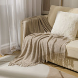 1150g Extra Large Pineapple Knit Throw 150x250cm Dusty Pink Fringed Coverlet for Lounge Couch Armchair Home Styling