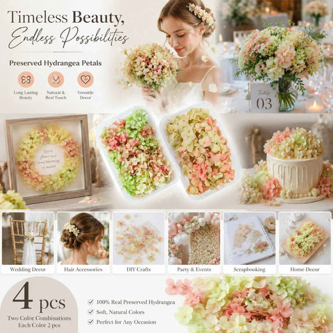 Warm Mixed Shade & Soft Jade Tone Preserved Hydrangea Handmade Soap Bulk Material 4 Pack In Australia - Darrahopens
