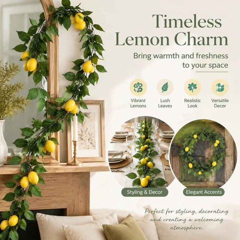 Herb Scent Artificial Lemon Vine Foam Lemon Fruit Indoor Patio Greenery Decor In Australia - Darrahopens