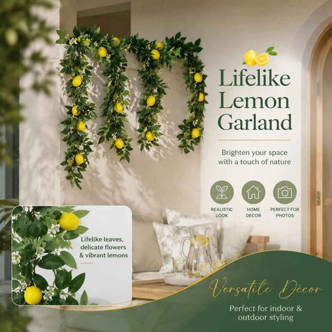 Style B Faux Lemon Garland Foam Lemon Balcony Wall Decor In Australia - Darrahopens