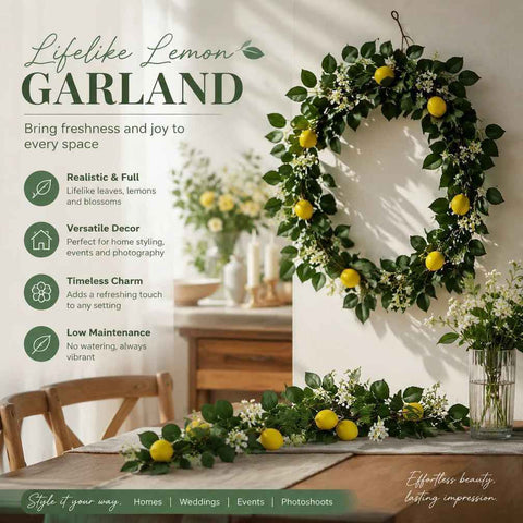 Artificial Lemon Green Leaf Vine Indoor Home Styling Greenery In Australia - Darrahopens
