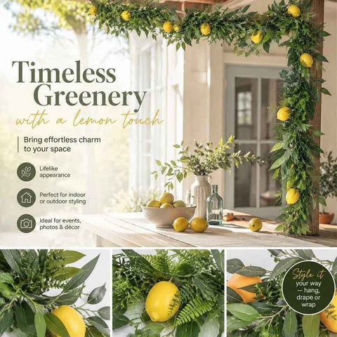 Willow Leaf Faux Lemon Vine Indoor Wall Hanging Greenery In Australia - Darrahopens