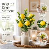 Style B 5 Fork Lemon Bouquet Artificial Tabletop Floral Decor In Australia - Darrahopens