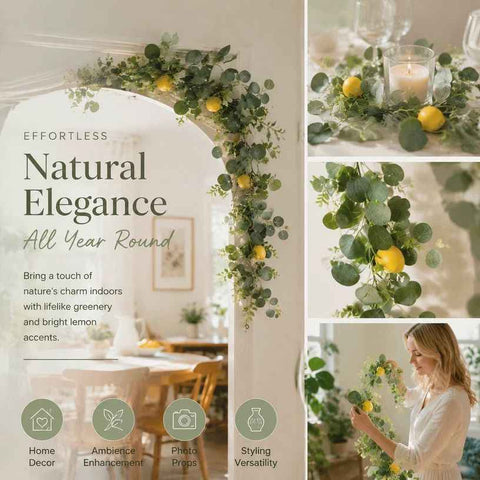 Artificial Eucalyptus Mixed Lemon Vine Garden Landscape Decor In Australia - Darrahopens