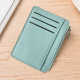 2Pcs 6 Slots Large Capacity Zipper Card Holder,Waterproof & Scratch Resistant,Compact-light blue