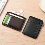 2Pcs 6 Slots Large Capacity Zipper Card Holder,Waterproof & Scratch Resistant,Compact-light blue