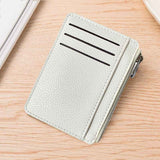2Pcs 6 Slots Large Capacity Zipper Card Holder,Waterproof & Scratch Resistant,Compact-white