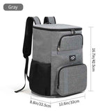Outdoor Camping Insulated Cooler Backpack for Picnic Hiking (Black)