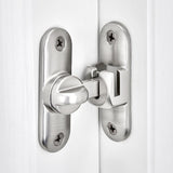 2Pcs No-Drill Door Latch Buckle with Screws