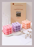 3Pcs yellow Rubik's Cube Scented Candle Home Decor Ornaments