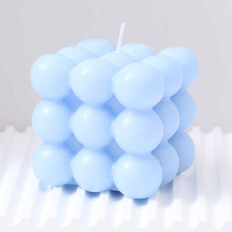 3Pcs blue Rubik's Cube Scented Candle Home Decor Ornaments