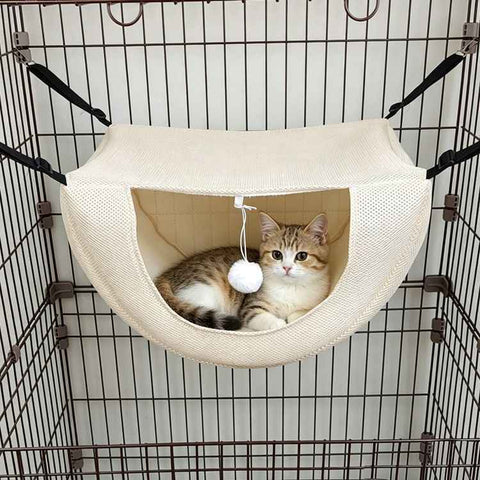 Cat Cage Hammock - Cream Yellow 35×27×20cm In Australia - Darrahopens