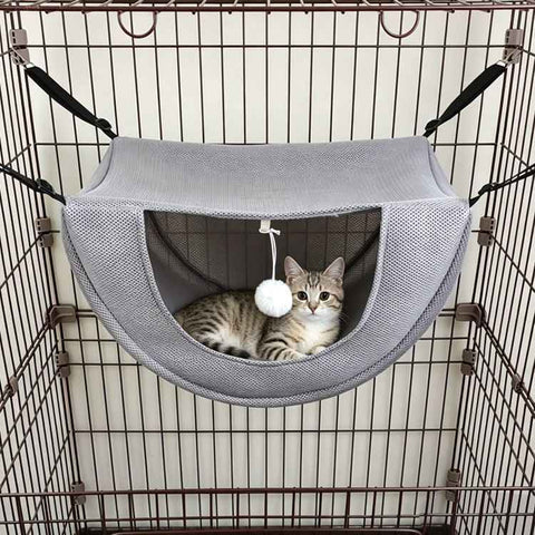 2 Pcs Cat Cage Hammock - Grey  35×27×20cm In Australia - Darrahopens