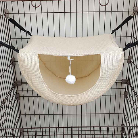 2 Pcs Cat Cage Hammock - Cream Yellow 47×38×28cm In Australia - Darrahopens