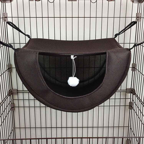 2 Pcs Cat Cage Hammock - Coffee 47×38×28cm In Australia - Darrahopens
