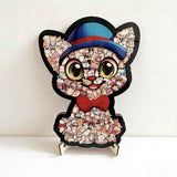 Wooden Jigsaw Puzzle, Morandi Color Box + Cat with Blue Hat In Australia - Darrahopens