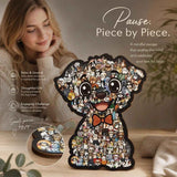 Wooden Jigsaw Puzzle, Morandi Color Box + Teddy Dog In Australia - Darrahopens