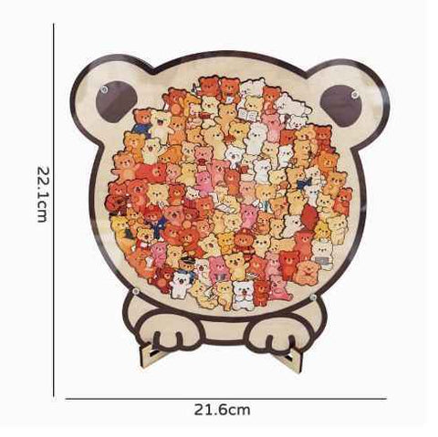 Wooden Jigsaw Puzzle, Morandi Color Box + Little Bear In Australia - Darrahopens