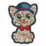 Wooden Jigsaw Puzzle, Melad Color Box + Cat with Blue Hat In Australia - Darrahopens