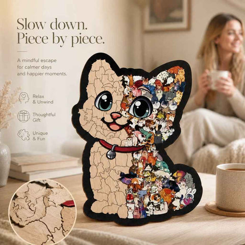 Wooden Jigsaw Puzzle, Melad Color Box + Pug Dog In Australia - Darrahopens