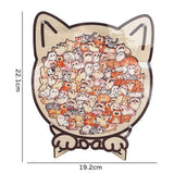 Wooden Jigsaw Puzzle, Log Color Box + Teddy Dog