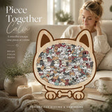 Wooden Jigsaw Puzzle, Log Color Box + Puppy In Australia - Darrahopens