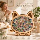 Wooden Jigsaw Puzzle, Persian Cat + Pug Dog In Australia - Darrahopens