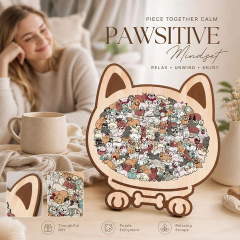 Wooden Jigsaw Puzzle, Persian Cat + Kitten