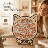 Wooden Jigsaw Puzzle, Persian Cat + Puppy