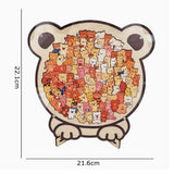 Wooden Jigsaw Puzzle, Morandi Style Dog + Little Bear