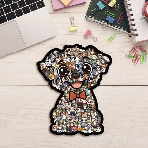 Wooden Jigsaw Puzzle, Macaron Style Dog + Teddy Dog In Australia - Darrahopens