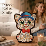 Wooden Jigsaw Puzzle, Macaron Style Dog + Puppy In Australia - Darrahopens