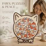 Wooden Jigsaw Puzzle, Kitten + Little Bear In Australia - Darrahopens