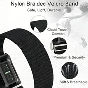 Nylon Sport Watch Strap - Amber Pink with Gold Buckle