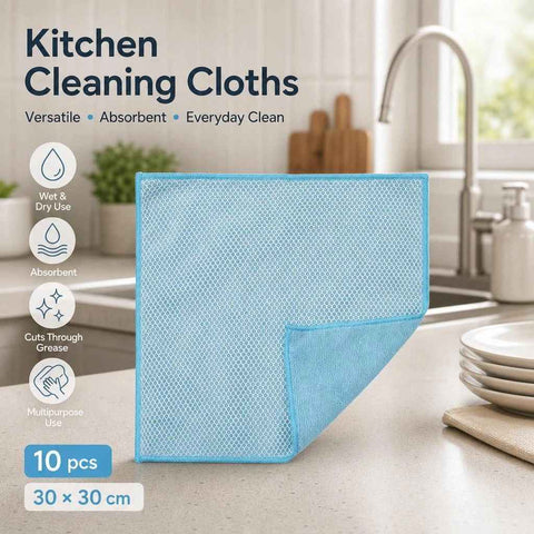 10 Pack Kitchen Cleaning Cloth,Blue,30×30cm In Australia - Darrahopens