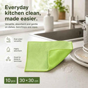 10 Pack Kitchen Cleaning Cloth,Green,30×30cm In Australia - Darrahopens