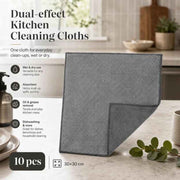 10 Pack Kitchen Cleaning Cloth,Grey,30×30cm In Australia - Darrahopens