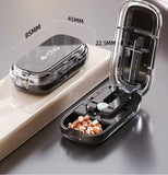 2pcs Starry Blue Pill Box with 1/2 Pill Cutter In Australia - Darrahopens