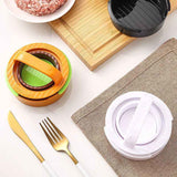 4Pcs Round Hamburger Patty Press Maker Tool Set black